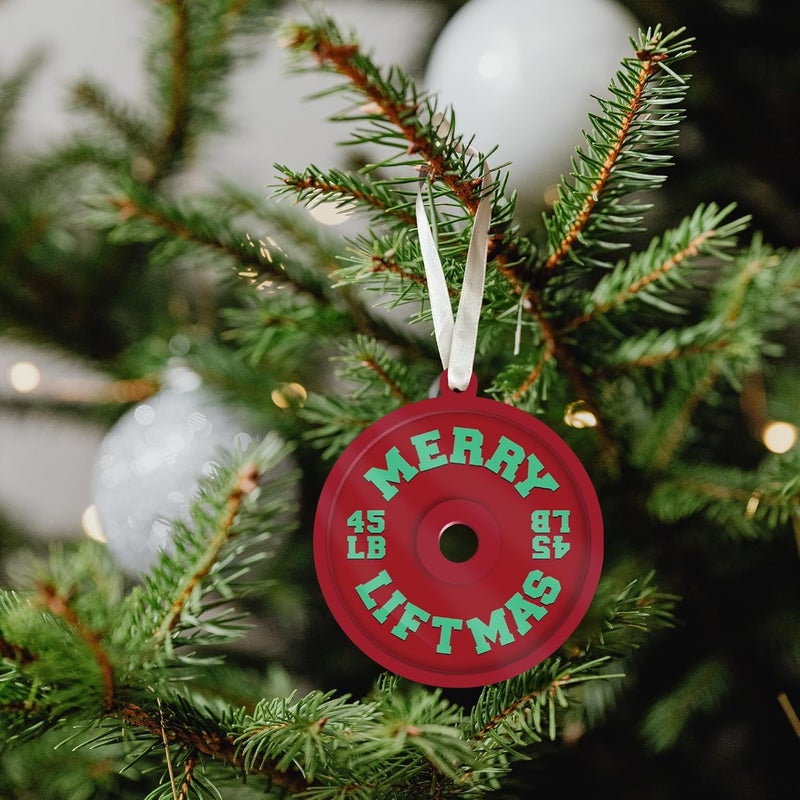 MAPDTWO Weight Lifting Ornament - Weightlifting Ornaments for Christmas Tree - Weightlifting Gifts for Men, Male, Weightlifters - Weight Loss Lifter Gifts - 2 Layered Acrylic Christmas Ornament 2025 - Image 4